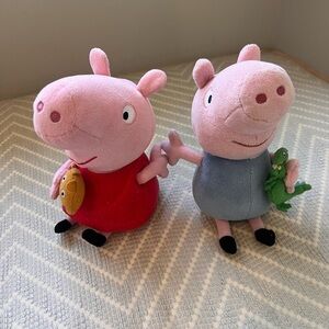 Peppa Pig and George Plush TY Beanie Babies Set